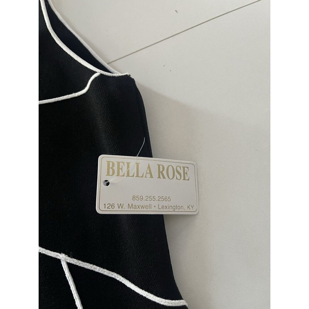 Milly Black White Trim Pencil Dress Ribbed Stretch Size Small NWT - Picture 8 of 10